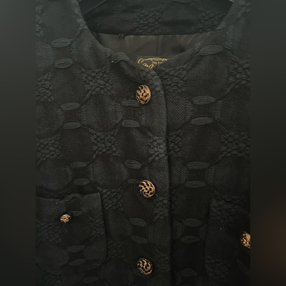 Lucky Brand tweed jacket with gold buttons - Picture 3 of 4